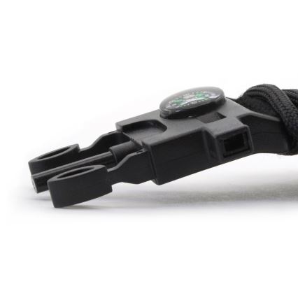 Мултифункционален часовник с компас и термометър черен