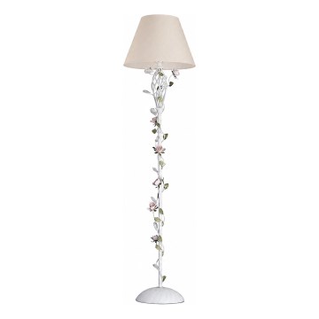 MW-LIGHT - Подова лампа FLORA 1xE27/40W/230V бяла/кремава