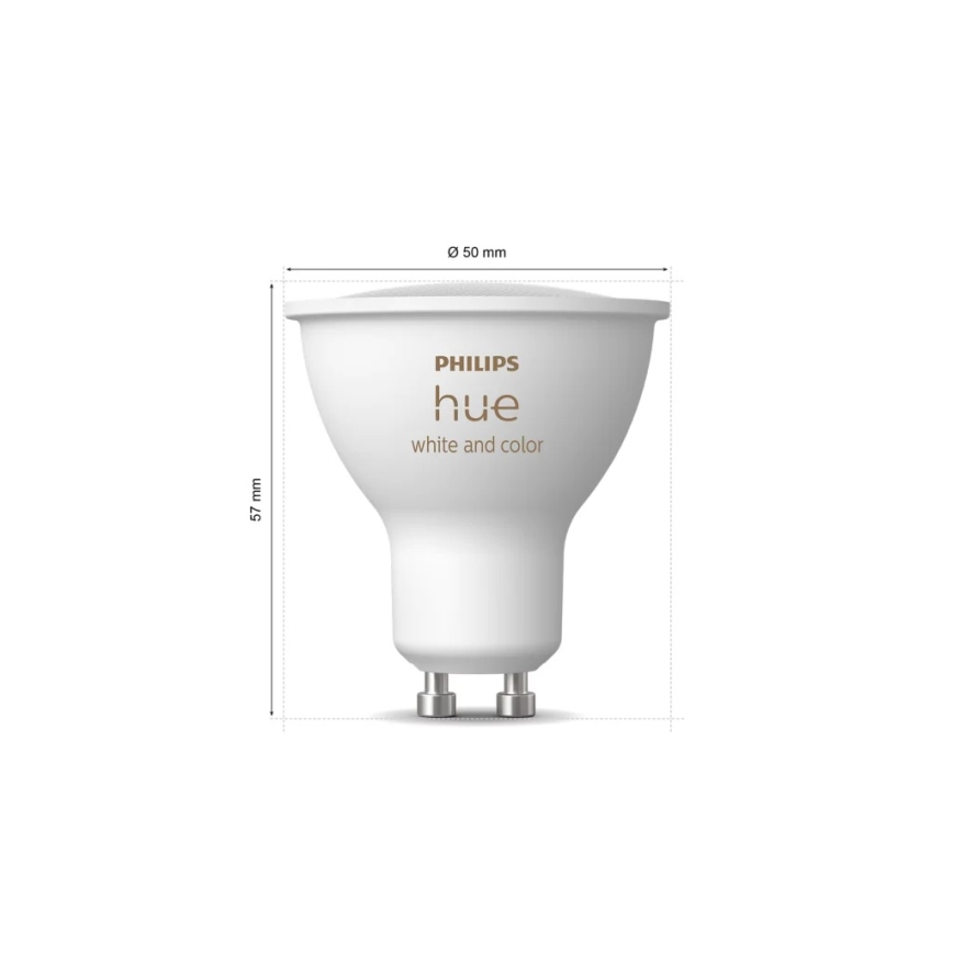 Стартов комплект Philips Hue WHITE AND COLOR AMBIANCE 3xGU10/4,2W/230V 2200-6500K + Hue bridge
