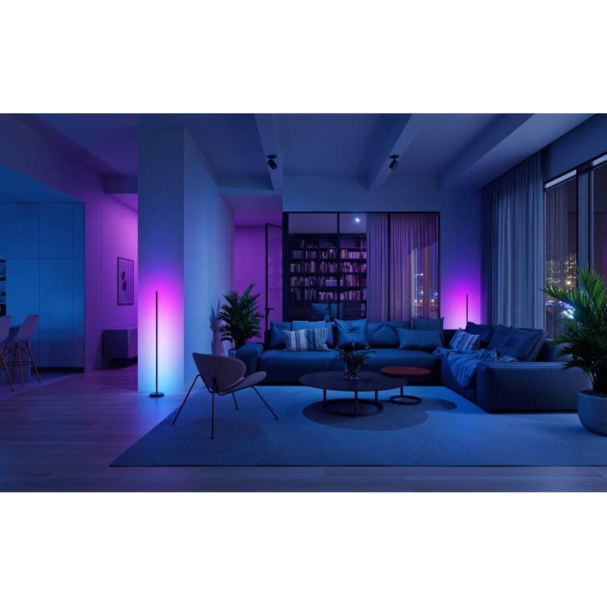 Nanoleaf - LED RGBW димируема подова лампа LED/22W/230V 2200-6500K Wi-Fi черна