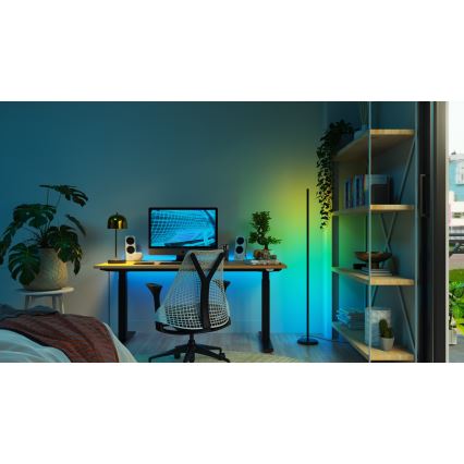 Nanoleaf - LED RGBW димируема подова лампа LED/22W/230V 2200-6500K Wi-Fi черна