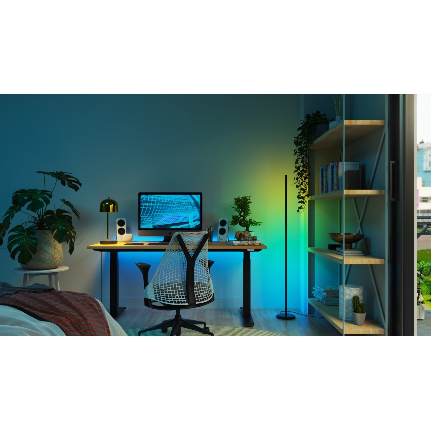 Nanoleaf - LED RGBW димируема подова лампа LED/22W/230V 2200-6500K Wi-Fi черна