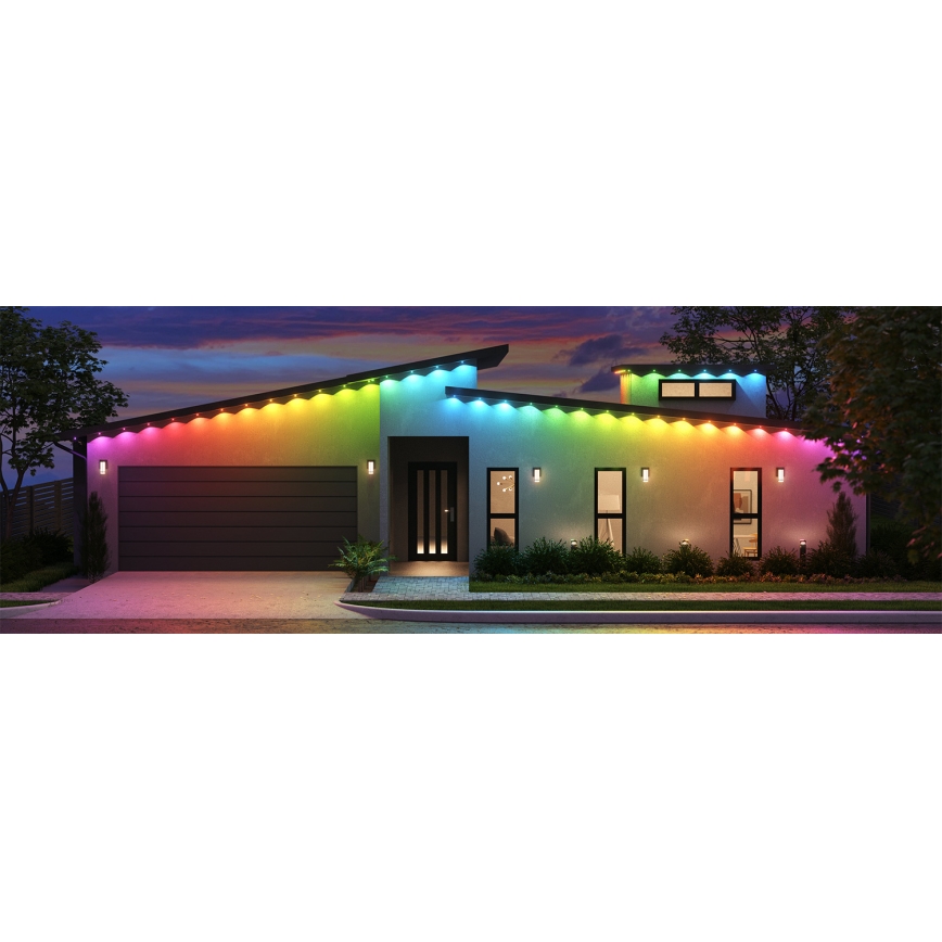 Nanoleaf - Комплект за разширение LED RGBCW, димируем външен гирлянд 10xLED/7,2W/230V 5m 2200-6500K IP67 Wi-Fi