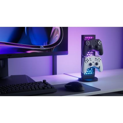 Nanoleaf - LED RGBIC Димируем акумулаторен маса station 5V 2700-6500K черен