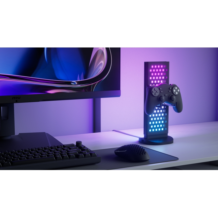 Nanoleaf - LED RGBIC Димируем акумулаторен маса station 5V 2700-6500K черен