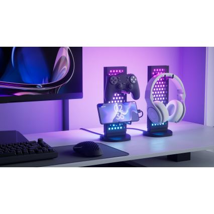 Nanoleaf - LED RGBIC Димируем акумулаторен маса station 5V 2700-6500K черен