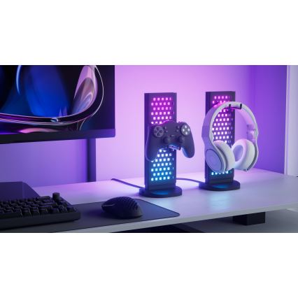 Nanoleaf - LED RGBIC Димируем акумулаторен маса station 5V 2700-6500K черен