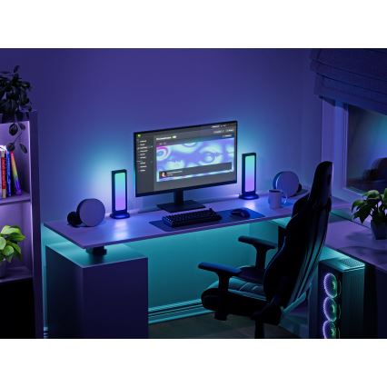 Nanoleaf - LED RGBIC Димируем акумулаторен маса station 5V 2700-6500K черен