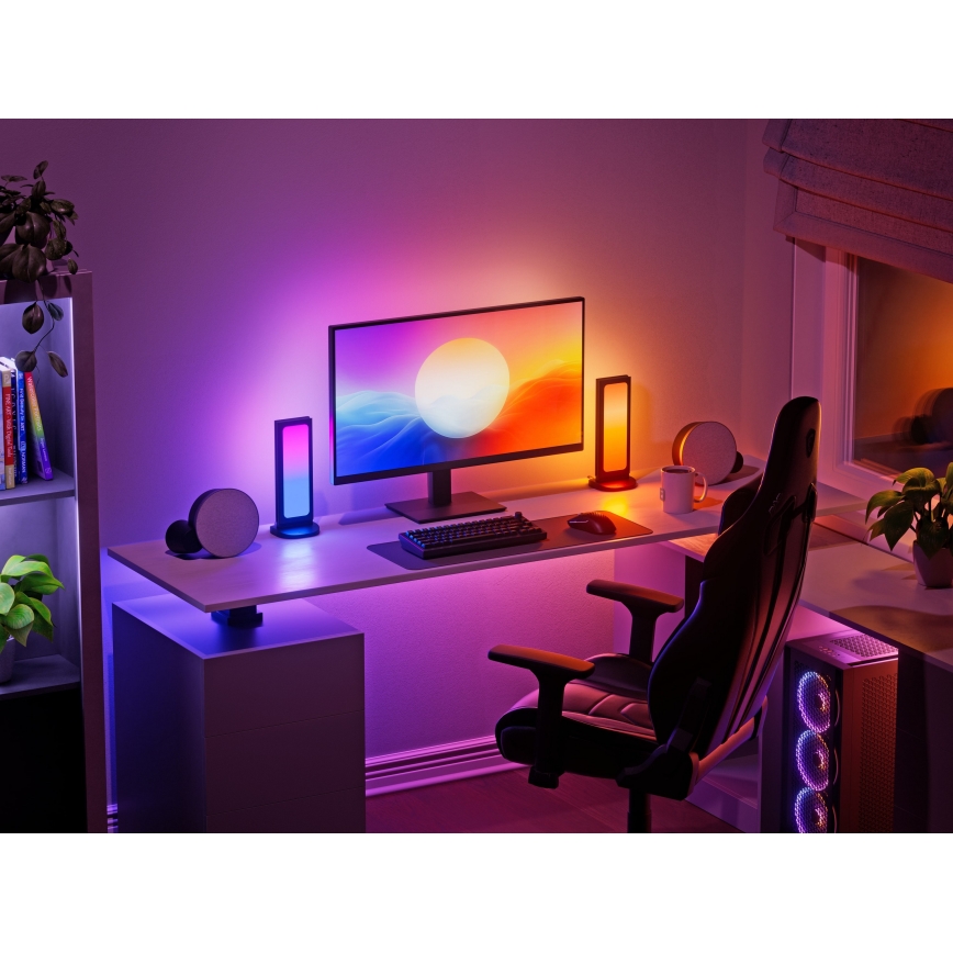 Nanoleaf - LED RGBIC Димируем акумулаторен маса station 5V 2700-6500K черен