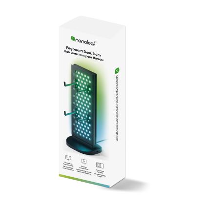 Nanoleaf - LED RGBIC Димируем акумулаторен маса station 5V 2700-6500K черен