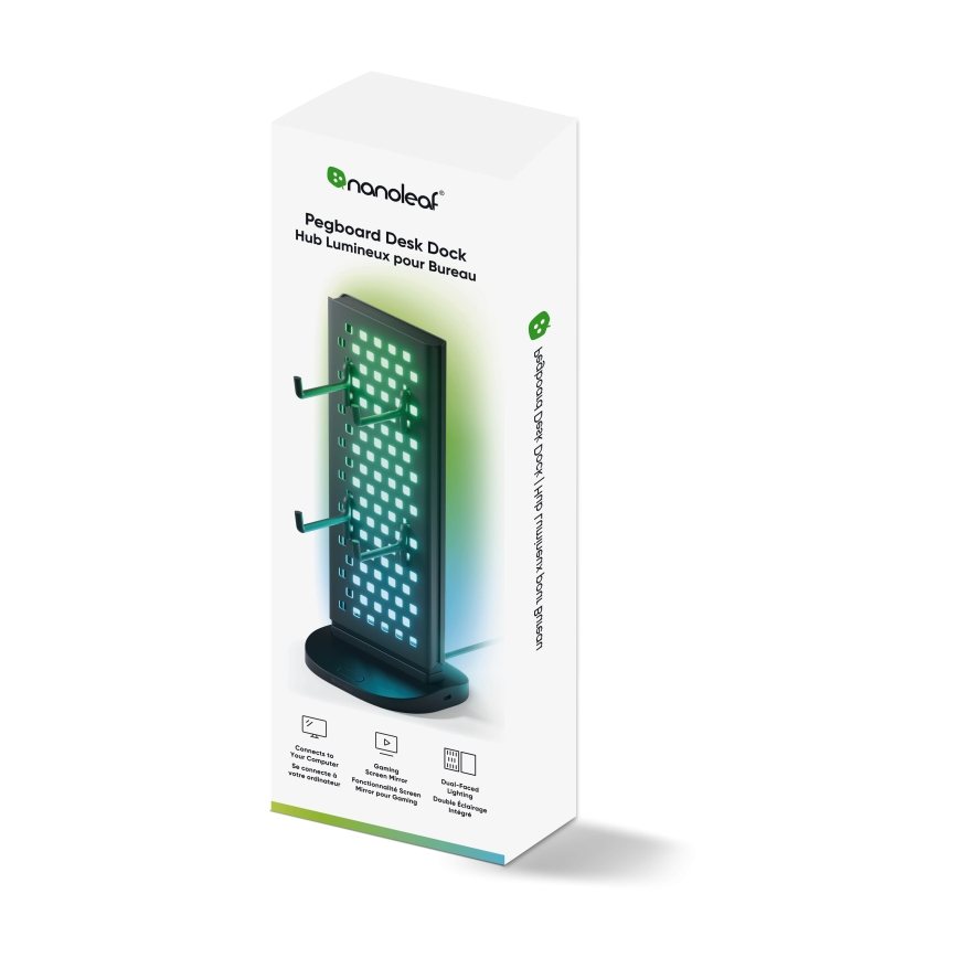 Nanoleaf - LED RGBIC Димируем акумулаторен маса station 5V 2700-6500K черен