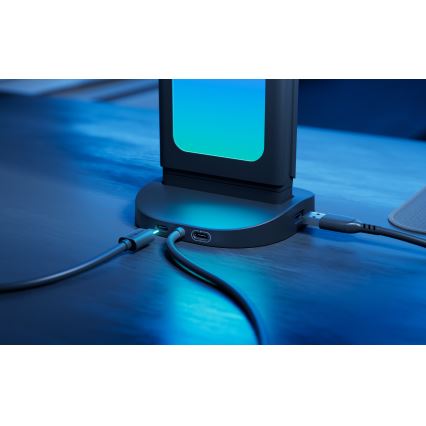Nanoleaf - LED RGBIC регулируема зареждаща настолна станция 5V 2700-6500K черна