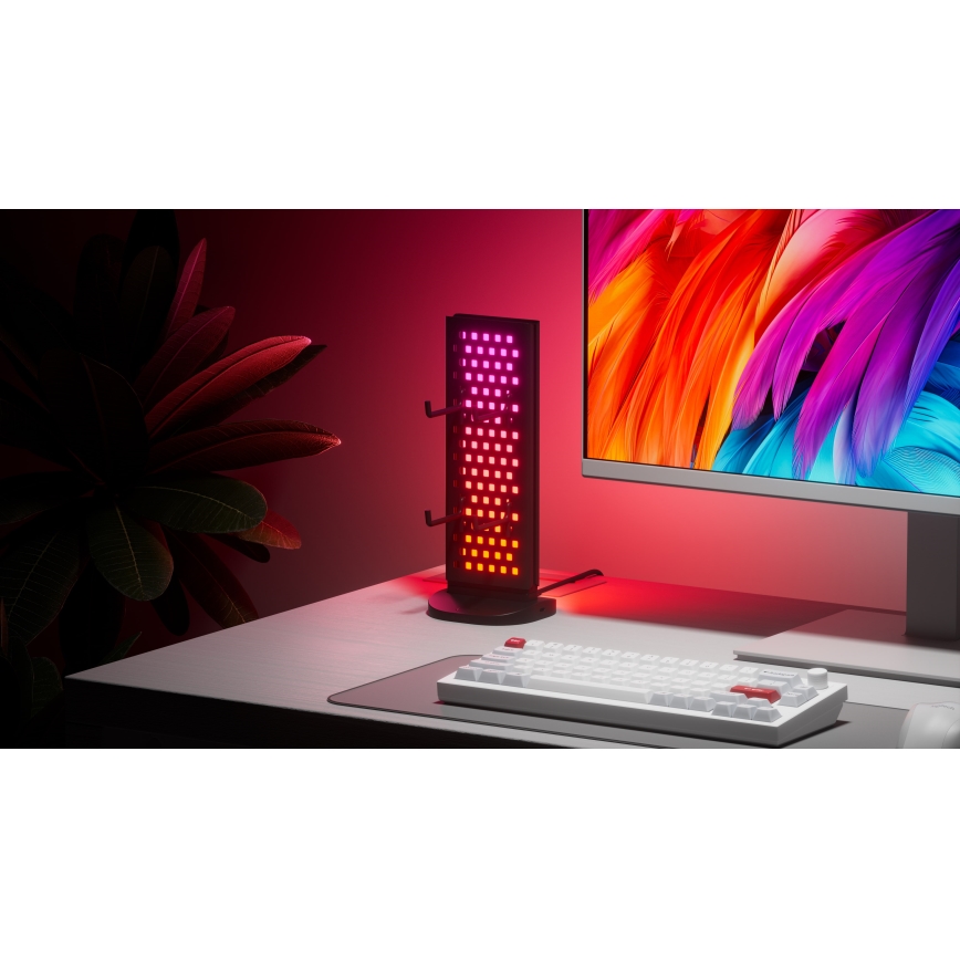 Nanoleaf - LED RGBIC регулируема зареждаща настолна станция 5V 2700-6500K черна