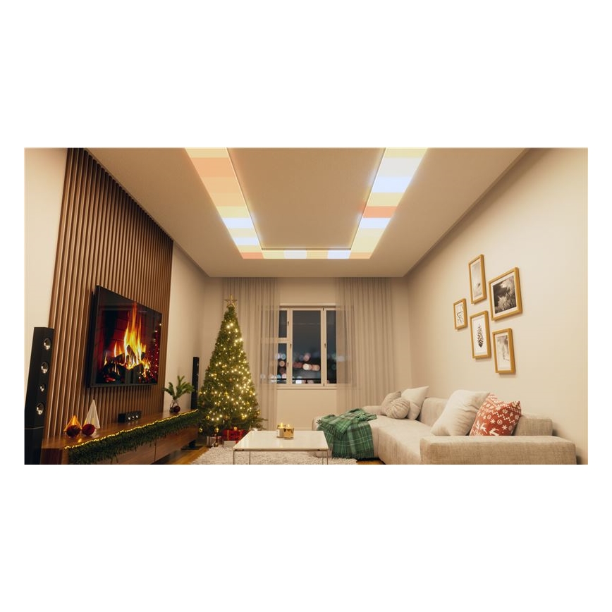 Nanoleaf - Комплект 3x LED RGBW димируеми таванни осветителни тела SKYLIGHT LED/18W/230V + 2xLED/16W/230V 2700-6500K Wi-Fi