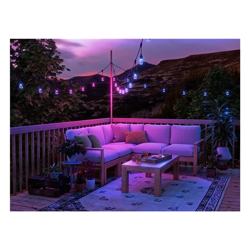 Nanoleaf - Комплект за разширение LED RGBWIC Димируема външна гирлянда GIRLANDA 20xLED 15m 2700-6500K Wi-Fi IP65