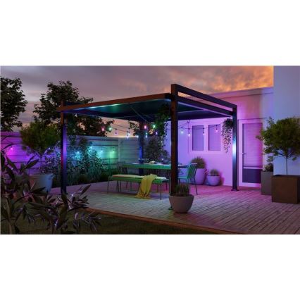 Nanoleaf - Комплект за разширение LED RGBWIC Димируема външна гирлянда GIRLANDA 20xLED 15m 2700-6500K Wi-Fi IP65