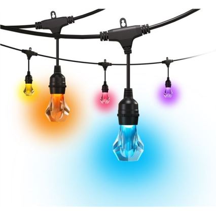 Nanoleaf - Комплект за разширение LED RGBWIC Димируема външна гирлянда GIRLANDA 20xLED 15m 2700-6500K Wi-Fi IP65