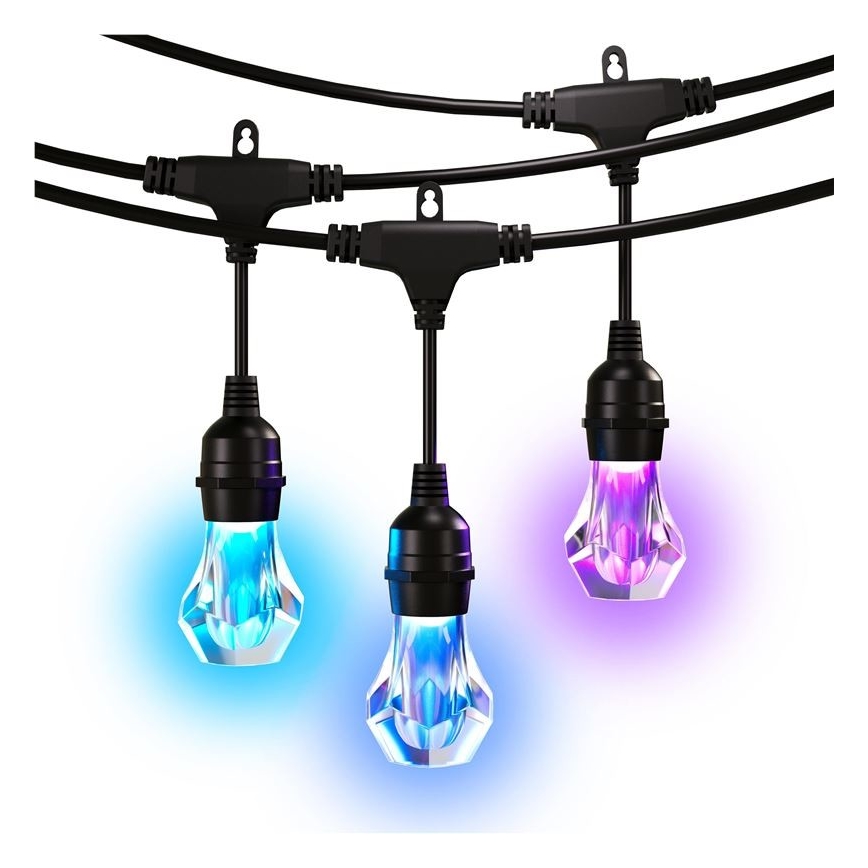 Nanoleaf - Удължителен комплект LED RGBWIC Димируема екстериорна верига ГИРЛЯНДА 20xLED 15m 2700-6500K Wi-Fi IP65