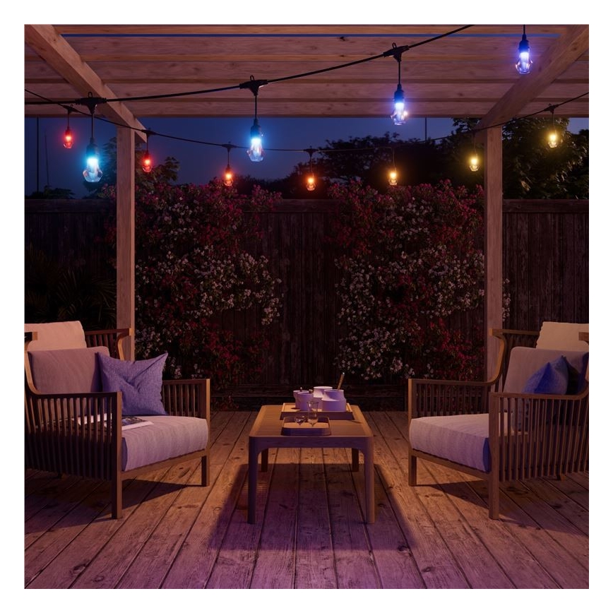 Nanoleaf - LED RGBWIC Димируема външна гирлянда GIRLANDA 20xLED 15m 2700-6500K Wi-Fi IP65