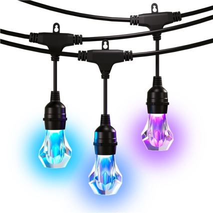 Nanoleaf - LED RGBWIC Димируема външна гирлянда GIRLANDA 20xLED 15m 2700-6500K Wi-Fi IP65