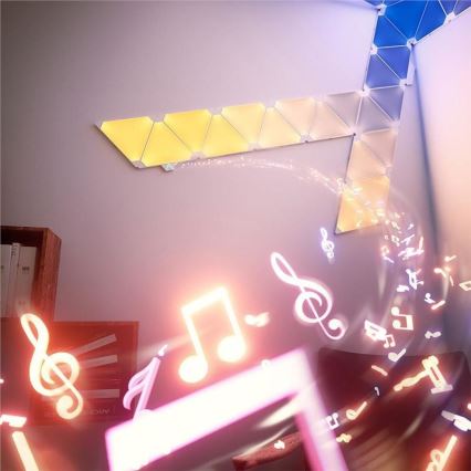 Nanoleaf NL28-2010TW-15PK -SET 15x LED RGB Димируем панел RHYTHM LED / 2W / 230V Wi-Fi