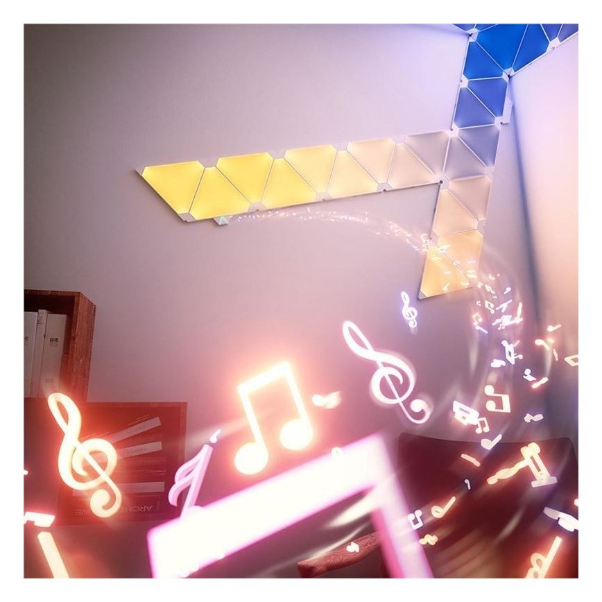 Nanoleaf NL28-2010TW-15PK -SET 15x LED RGB Димируем панел RHYTHM LED / 2W / 230V Wi-Fi