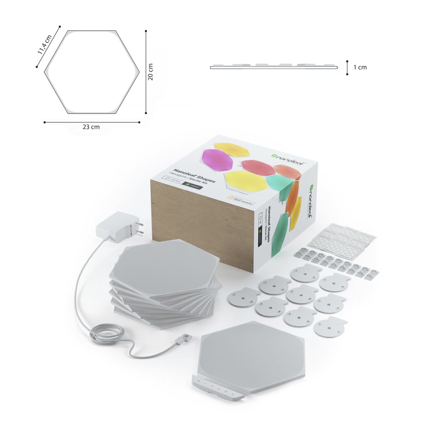 Nanoleaf - К-кт 9x LED RGB Димируем панел SHAPES HEXAGON LED/2W/230V 1200-6500K Wi-Fi