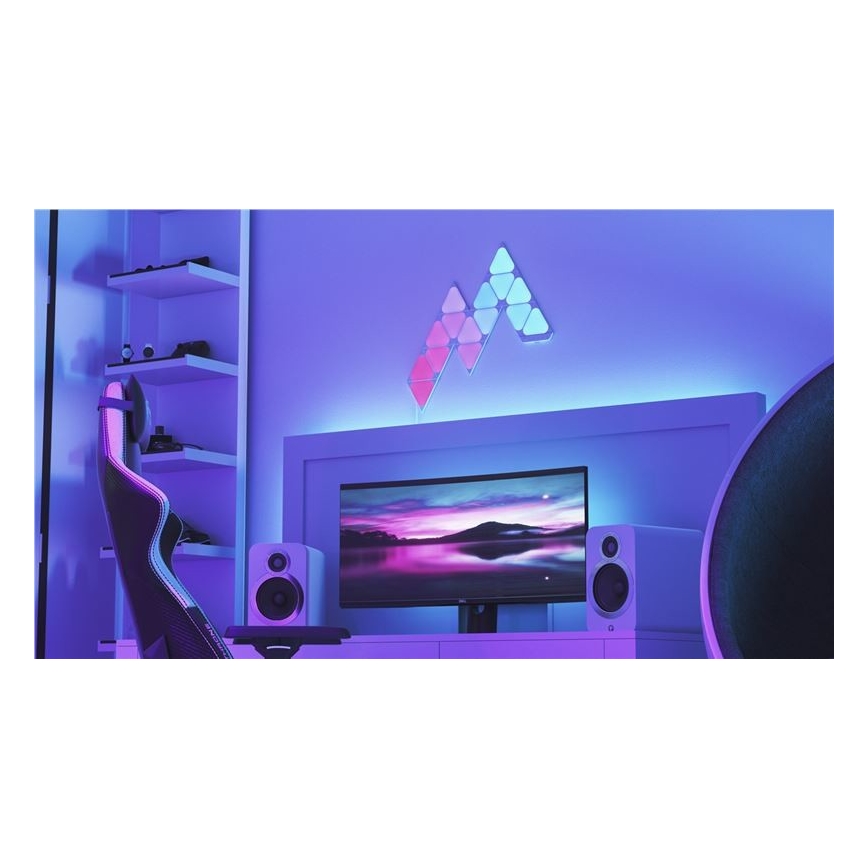 Nanoleaf NL48-1001TW-10PK - К-кт 10бр. LED RGB димируеми панели TRIANGLES LED/0,5 Wi-Fi