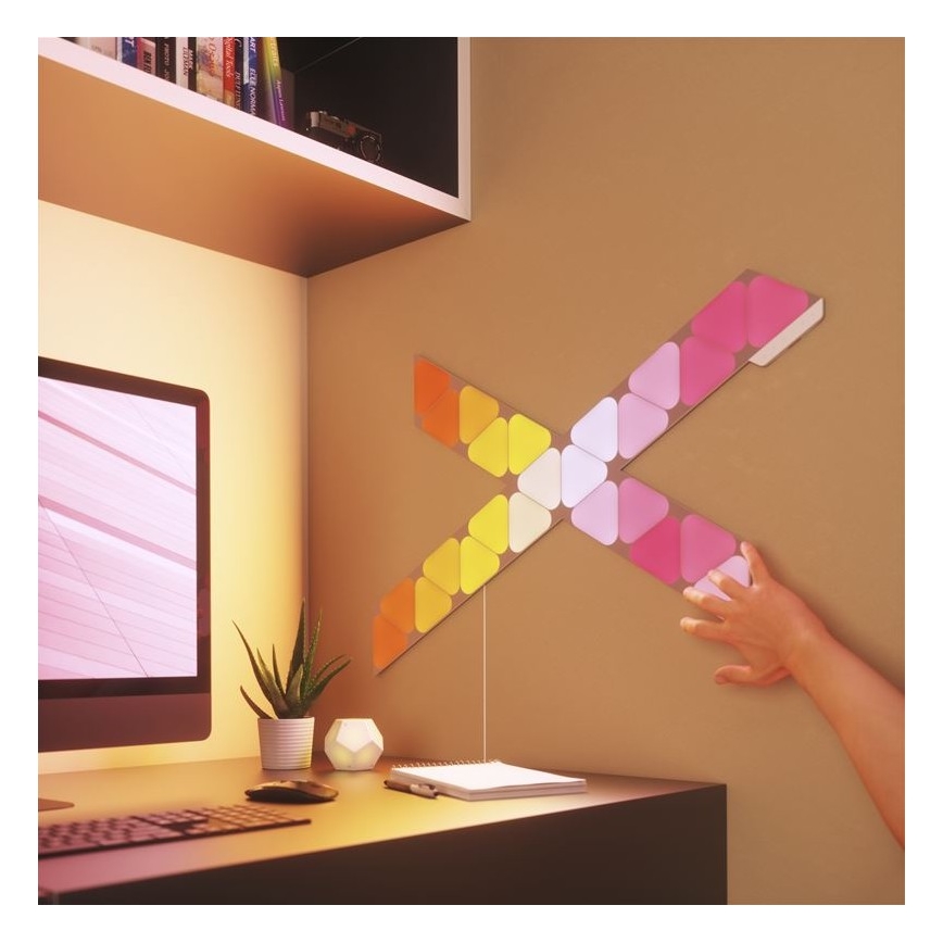 Nanoleaf NL48-1001TW-10PK - К-кт 10бр. LED RGB димируеми панели TRIANGLES LED/0,5 Wi-Fi