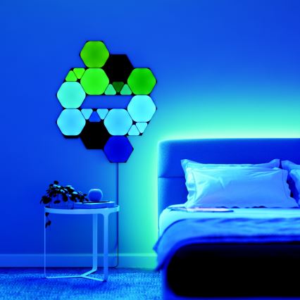 Nanoleaf - Разширение К-кт 10x LED RGBW Димируем панел MINI TRIANGLES LED/0,54W/230V 1200-6500K Wi-Fi