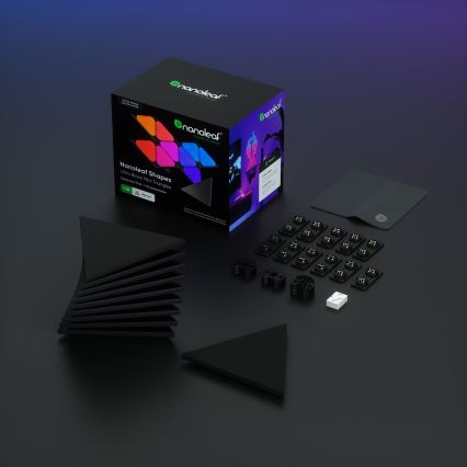 Nanoleaf - Разширение К-кт 10x LED RGBW Димируем панел MINI TRIANGLES LED/0,54W/230V 1200-6500K Wi-Fi