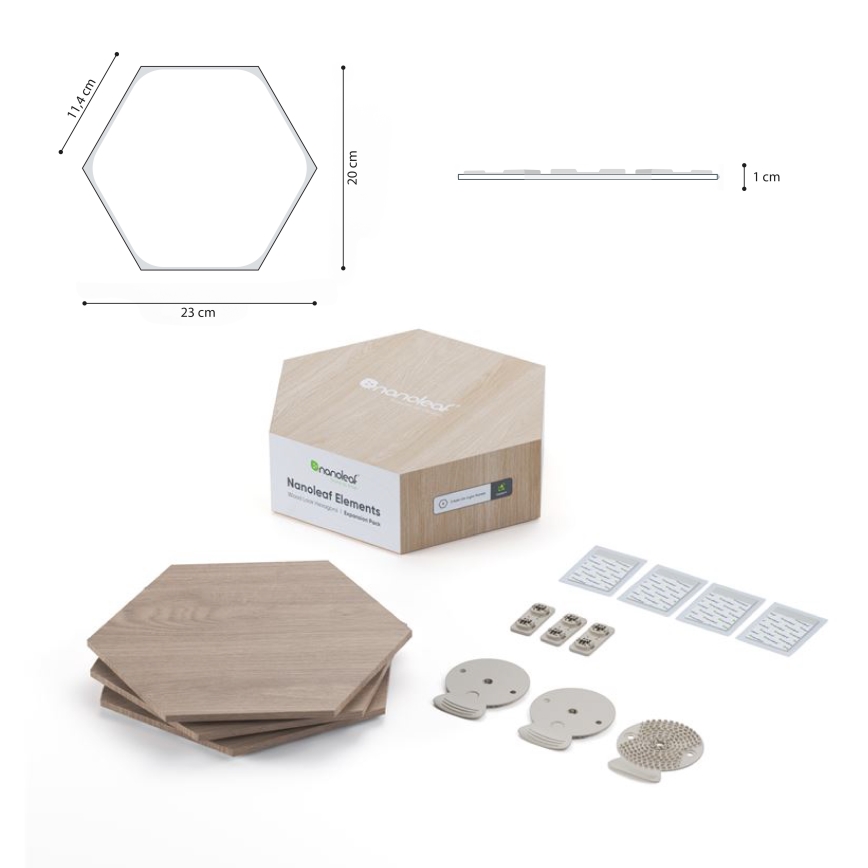 Nanoleaf - К-кт 3x LED Димируем панел HEXAGONS LED/2W/230V Wi-Fi