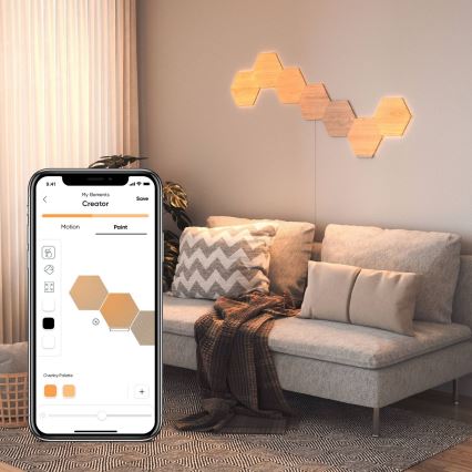 Nanoleaf - К-кт 3x LED Димируем панел HEXAGONS LED/2W/230V Wi-Fi