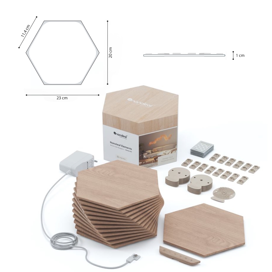 Nanoleaf - К-кт 13x LED Димируем панел HEXAGONS LED/2W/230V Wi-Fi