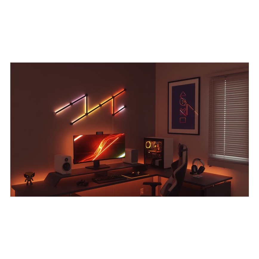 Nanoleaf - К-кт релсови капаци LINES 9 бр. черен матов