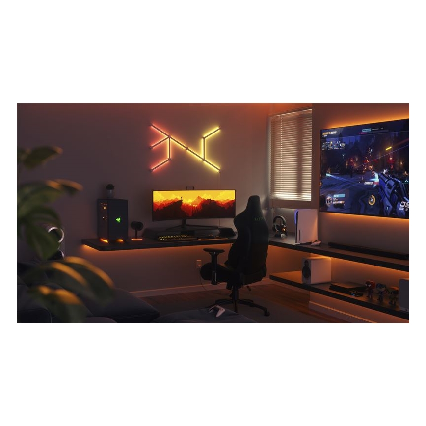 Nanoleaf - К-кт 9x LED RGBW Димируем релса LINES LED/2W/230V 1200-6000K Wi-Fi