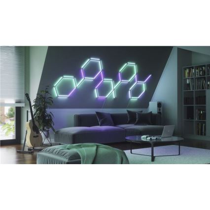 Nanoleaf - К-кт 9x LED RGBW Димируем релса LINES LED/2W/230V 1200-6000K Wi-Fi