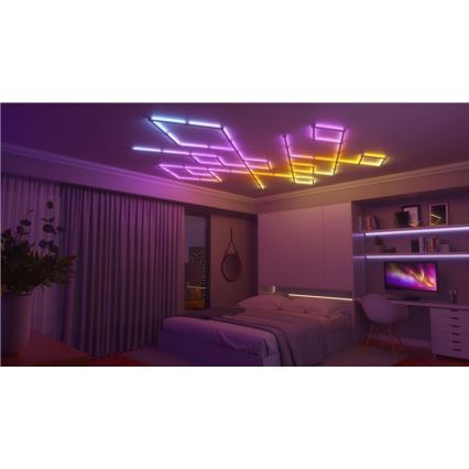 Nanoleaf - К-кт 9x LED RGBW Димируем релса LINES LED/2W/230V 1200-6000K Wi-Fi