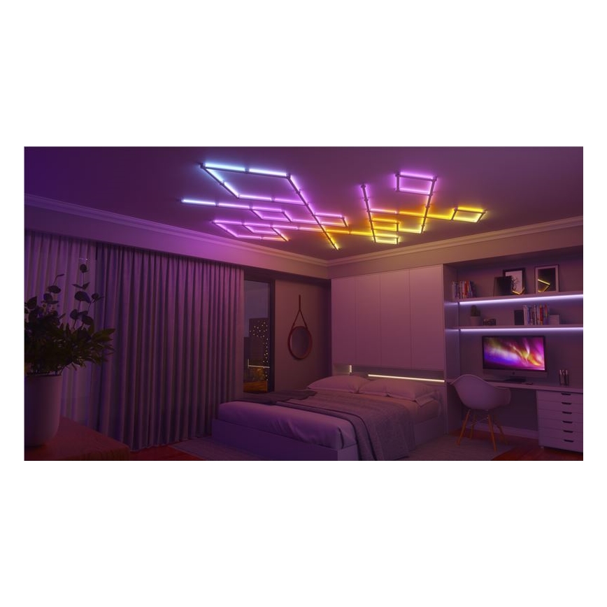 Nanoleaf - К-кт 9x LED RGBW Димируем релса LINES LED/2W/230V 1200-6000K Wi-Fi