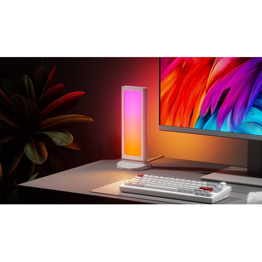 Nanoleaf - LED RGBIC Димируема настолна зарядна станция 3 в 1 5V 2700-6500K бяла