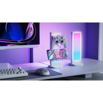 Nanoleaf - LED RGBIC Димируема настолна зарядна станция 3 в 1 5V 2700-6500K бяла