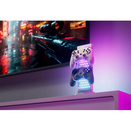 Nanoleaf - LED RGBIC Димируема настолна зарядна станция 3 в 1 5V 2700-6500K бяла