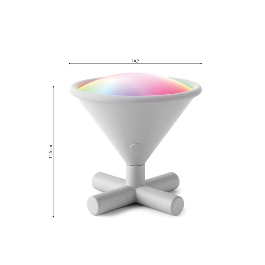 Nanoleaf - LED RGBW Димируема акумулаторна настолна лампа UMBRA CONO LED/2,4W/5V 2700-6500K 2530 mAh сив