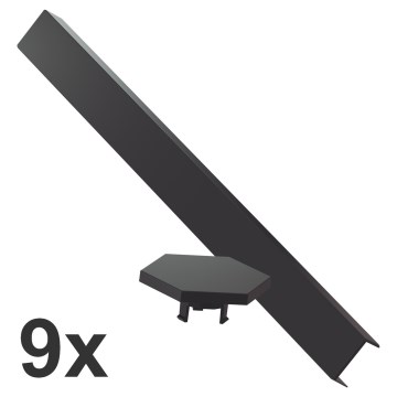 Nanoleaf - К-кт релсови капаци LINES 9 бр. черен матов