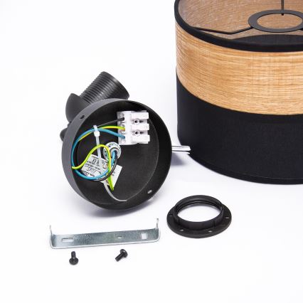 Настенна лампа ALBA 1xE27/15W/230V черна/кафява