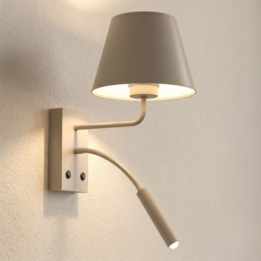 Настенна лампа ARDEN 1xE27/15W/230V + 1xG9/8W бежова