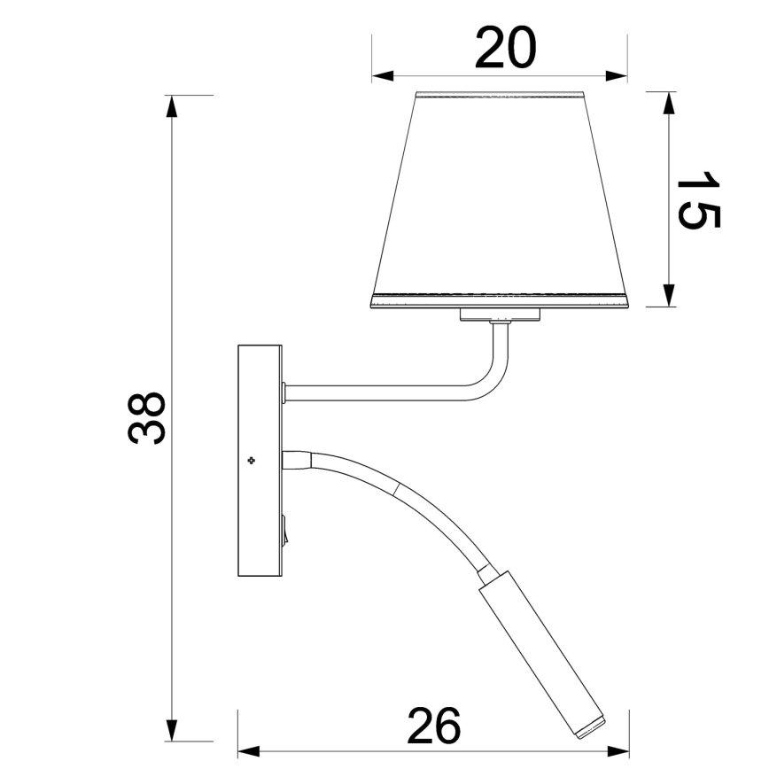 Настенна лампа ARDEN 1xE27/15W/230V + 1xG9/8W бежова