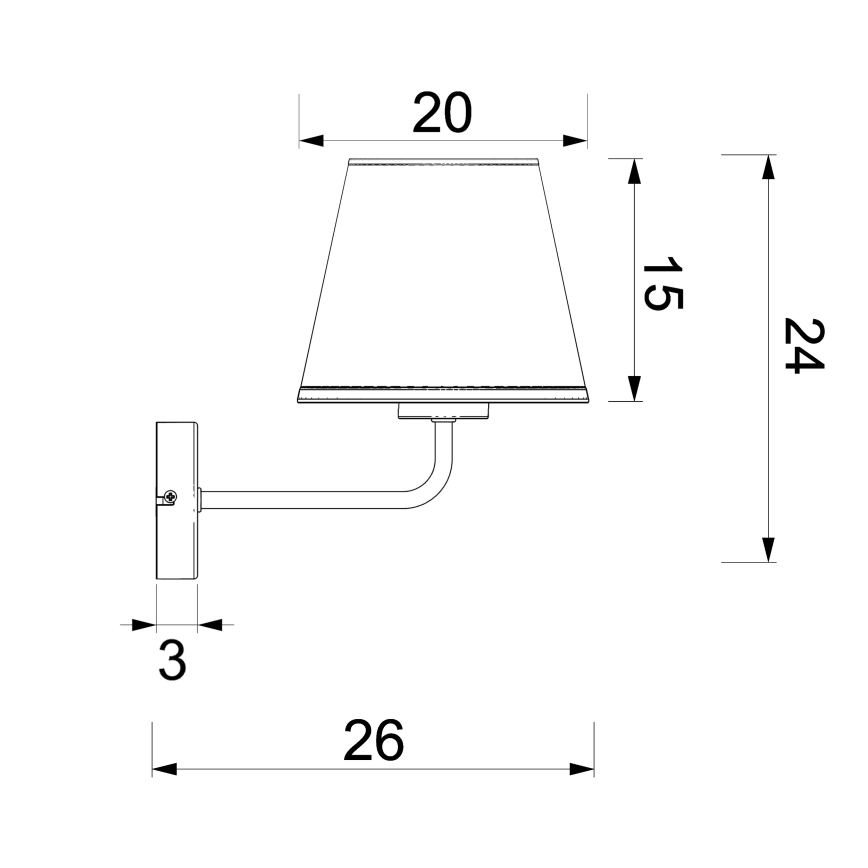 Настенна лампа ARDEN 1xE27/15W/230V бежова/кафява