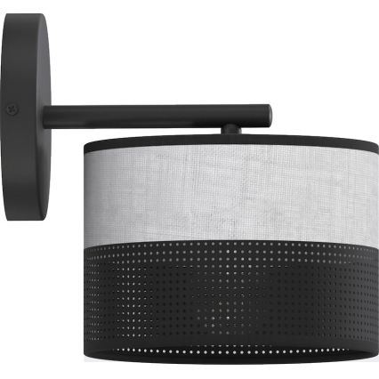Настенна лампа KARBON 1xE27/15W/230V черна/сива