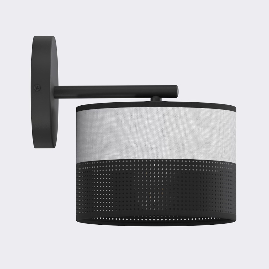 Настенна лампа KARBON 1xE27/15W/230V черна/сива